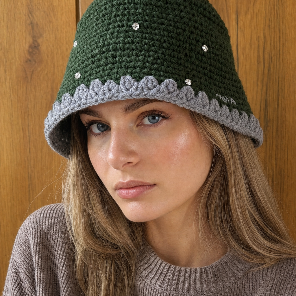 Gem Bucket Hat in Green