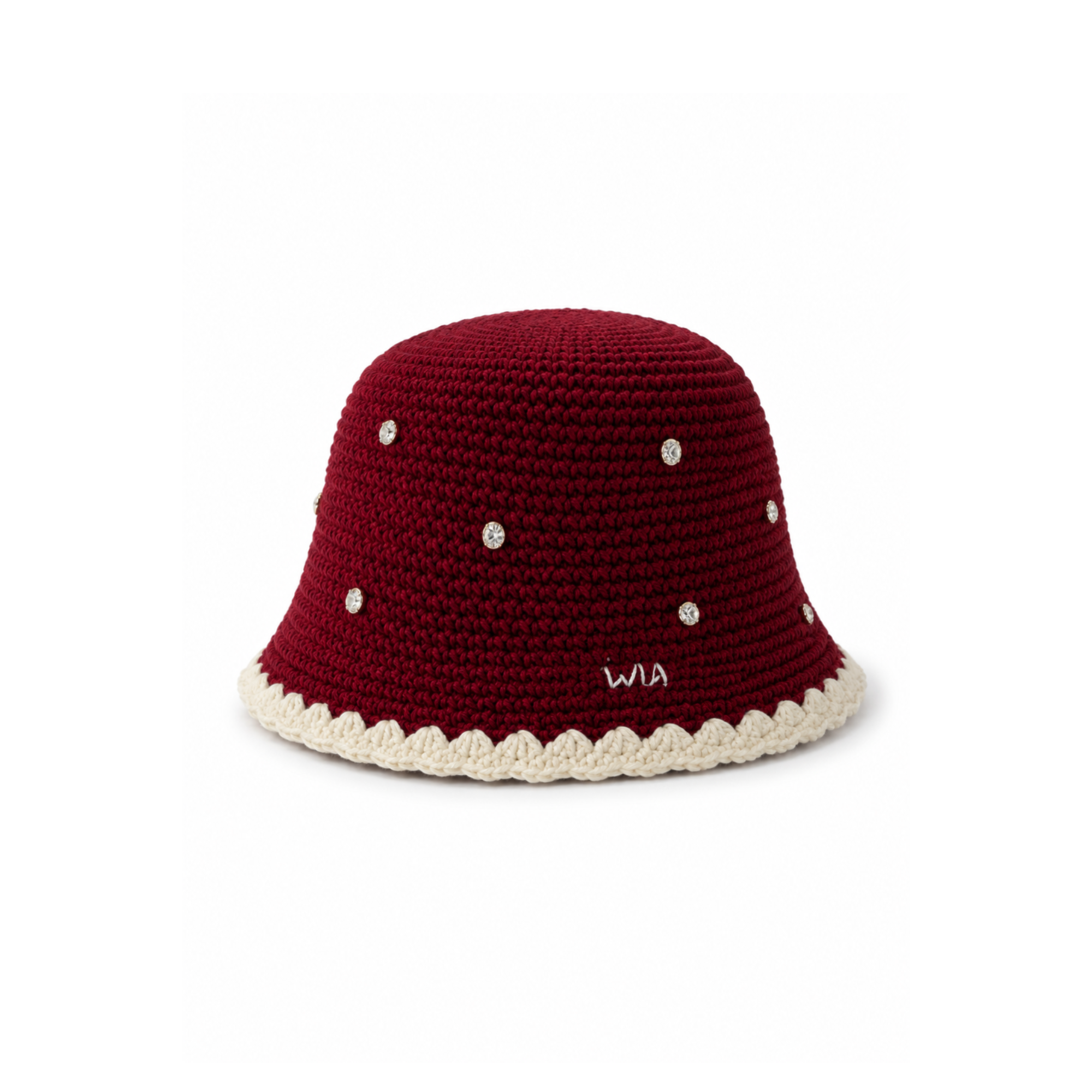 Gem Bucket Hat in Dark Red