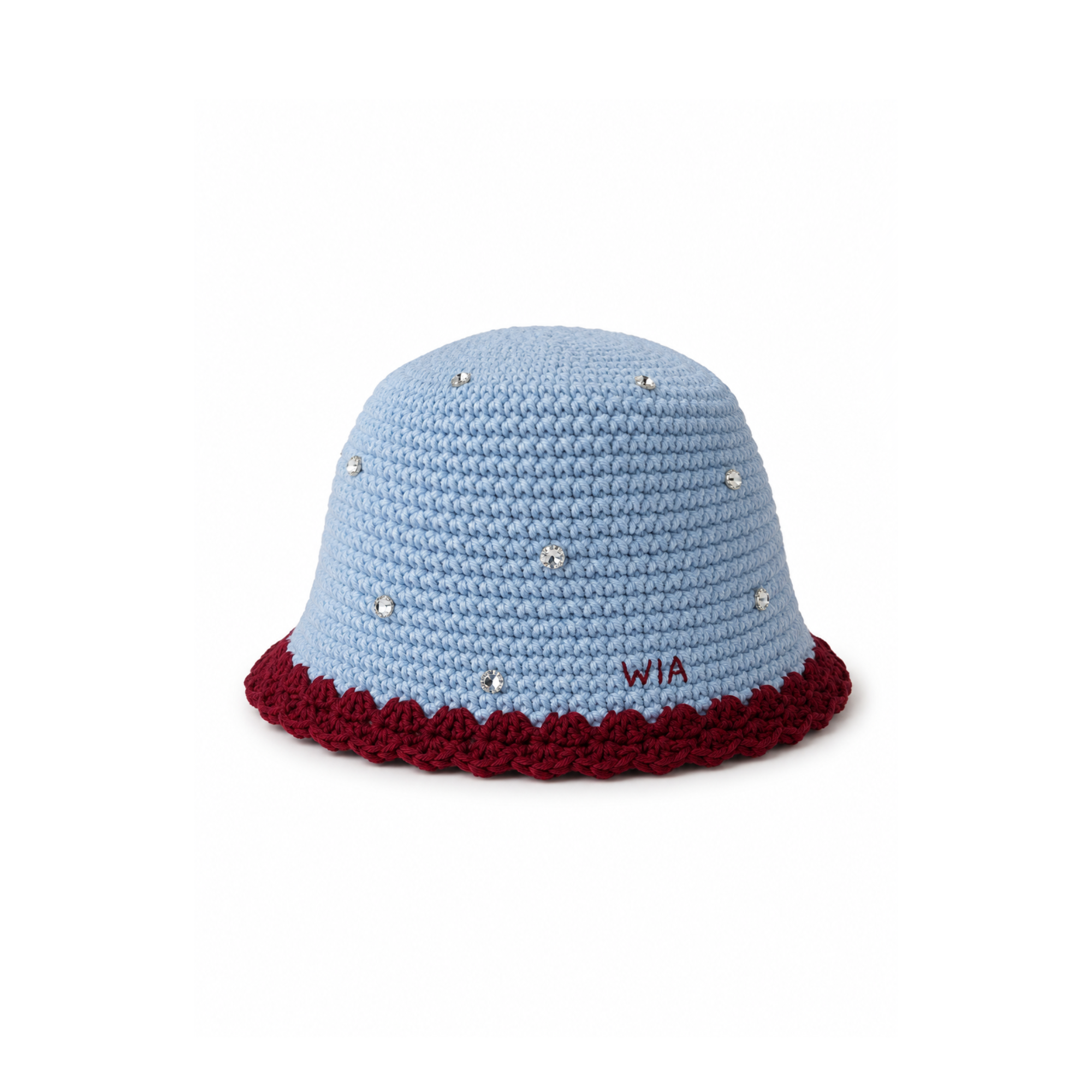 Gem Bucket Hat in Baby Blue