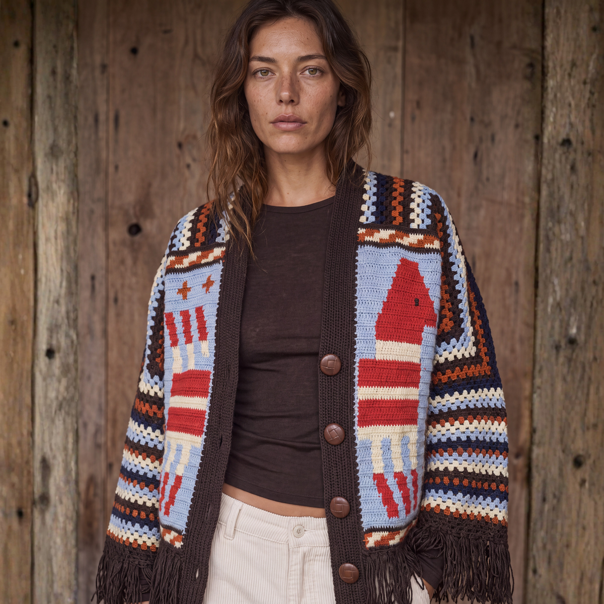 The House Cardigan in Llama