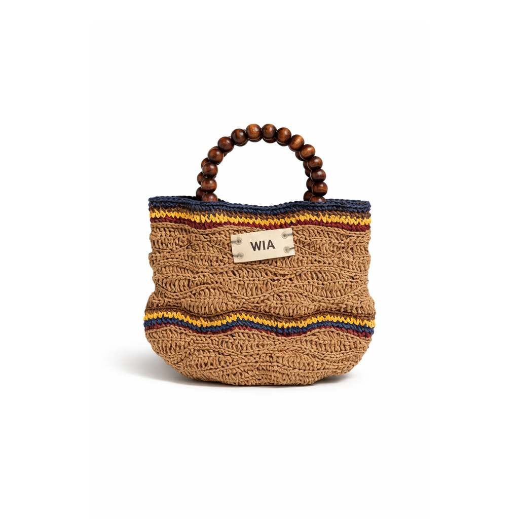 Beaded Bag in Coffee