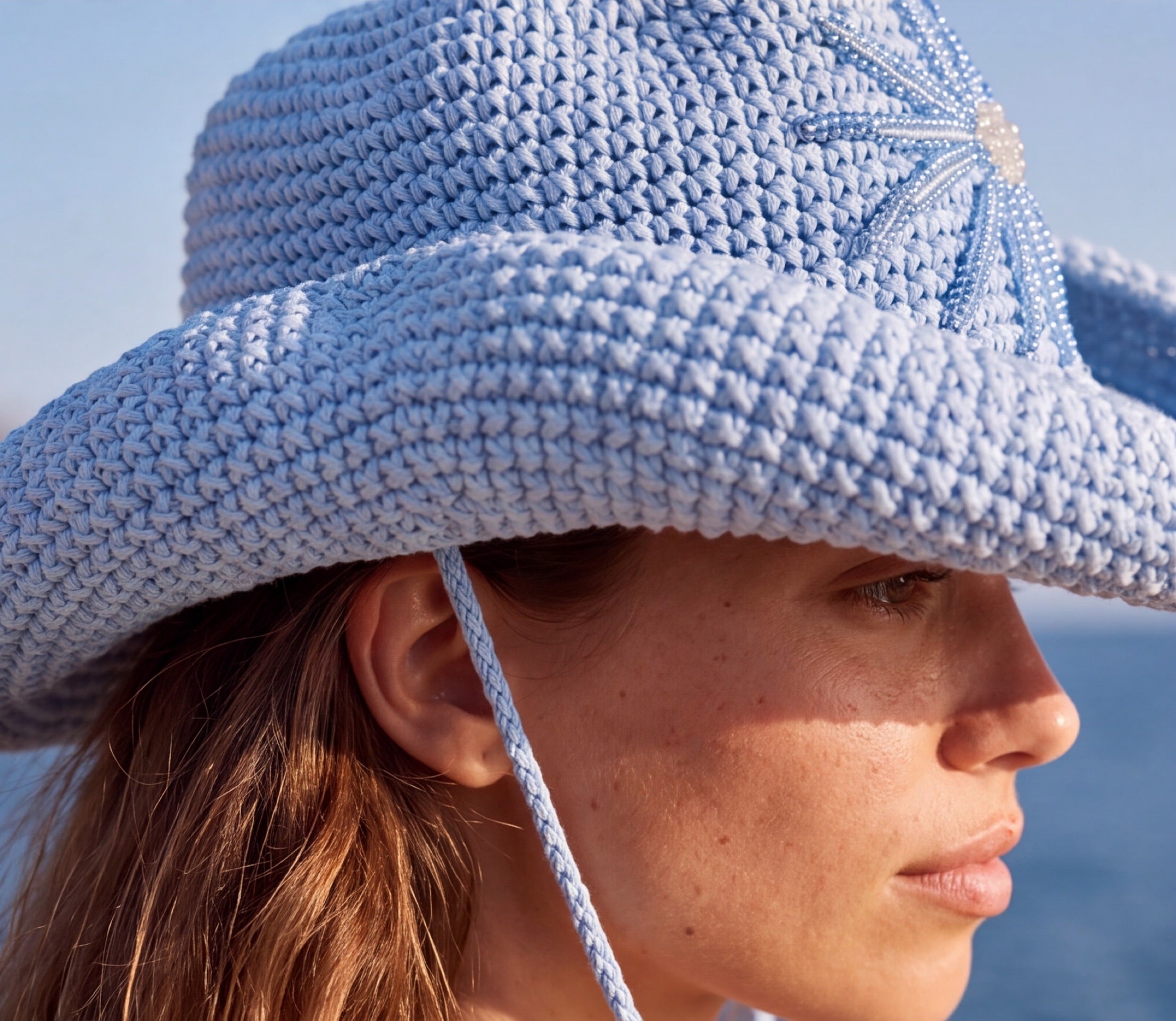 WIA X IKINITA Isabel Hat in Sea Blue