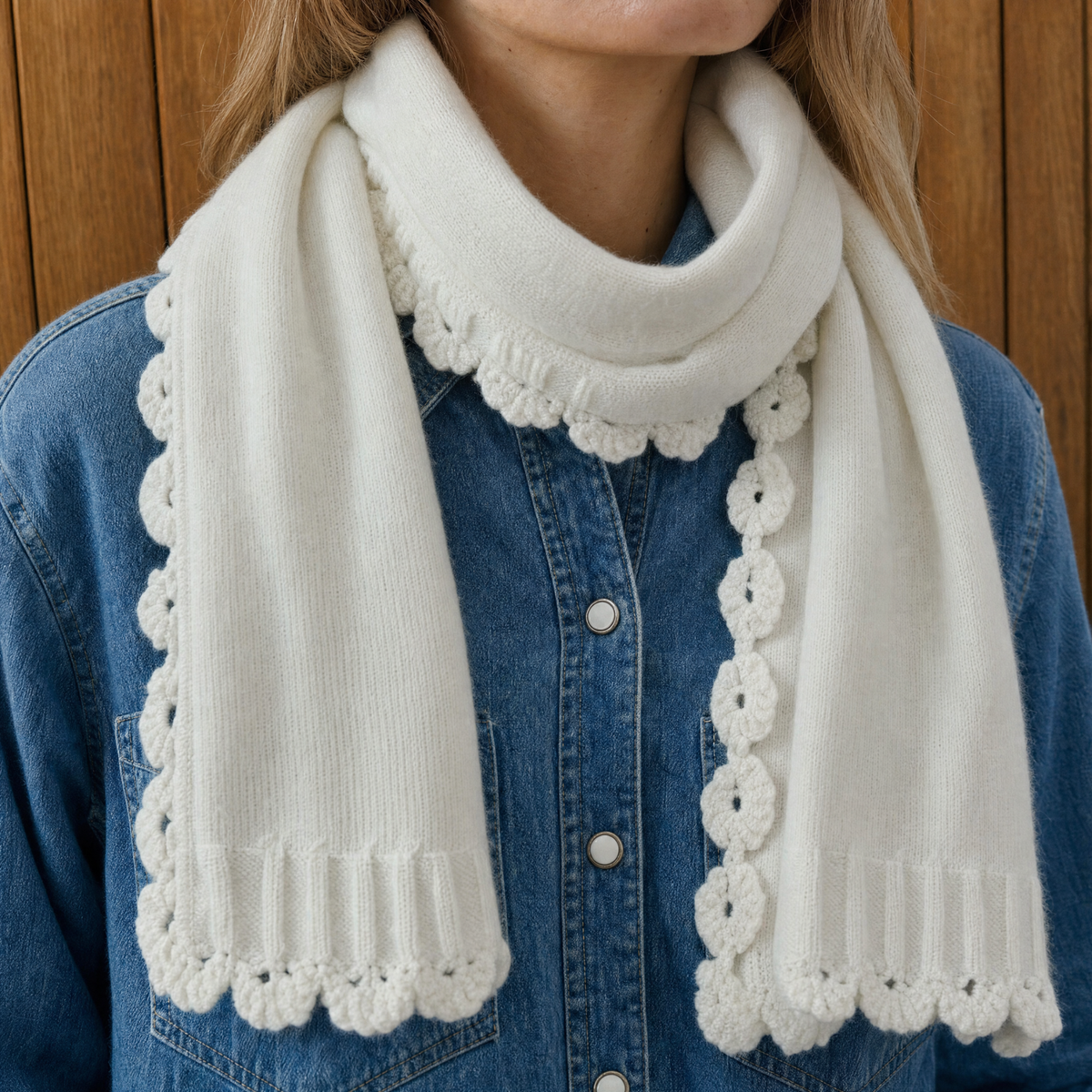 Fleur Scarf In Ecru