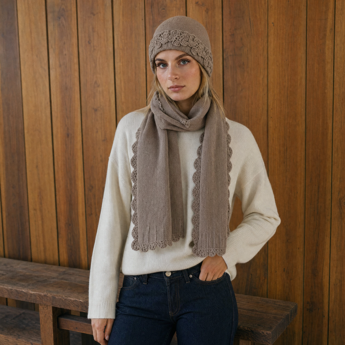 Fleur Hat in Beige