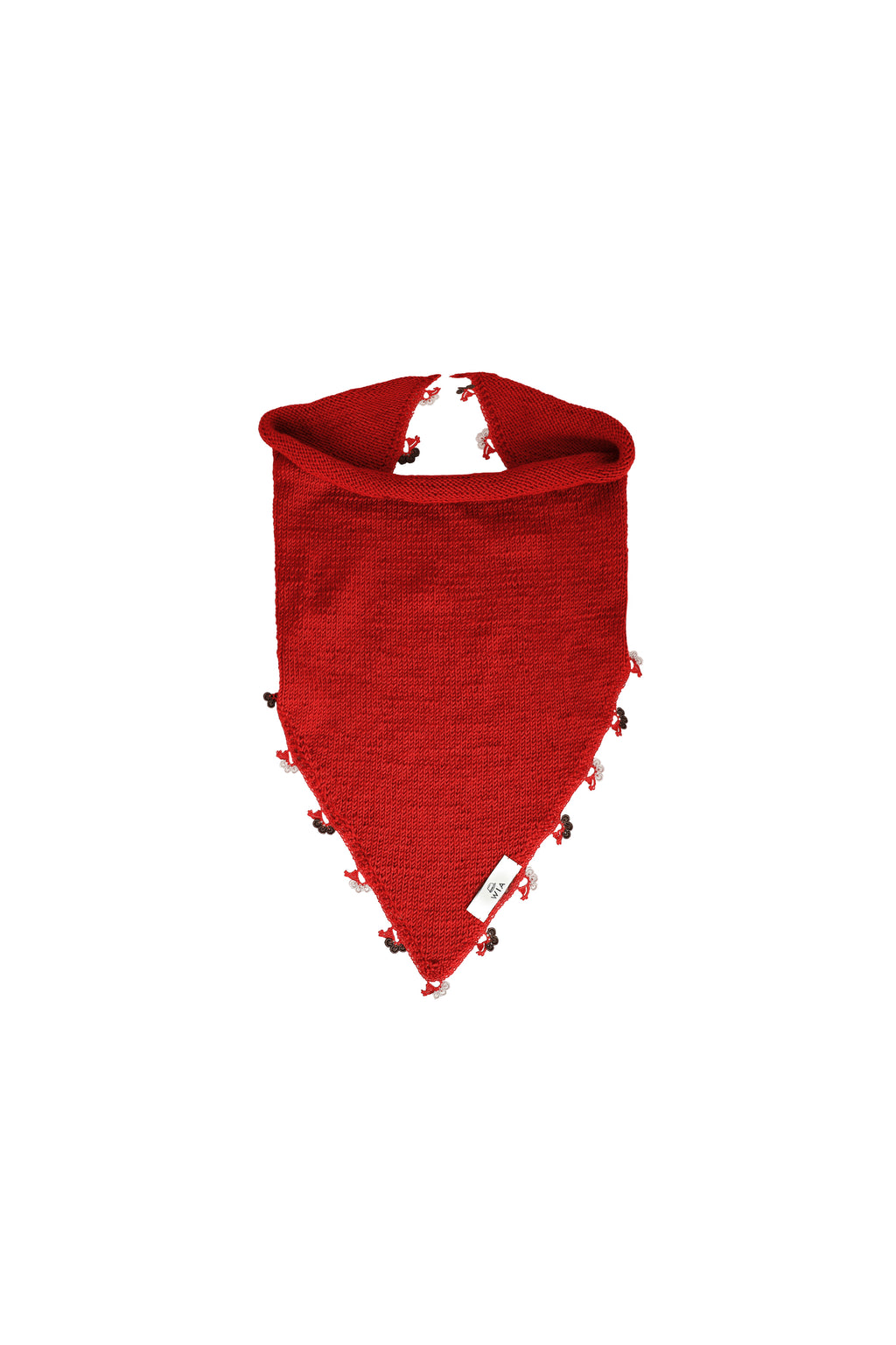 Red Small Embroidered Bandana