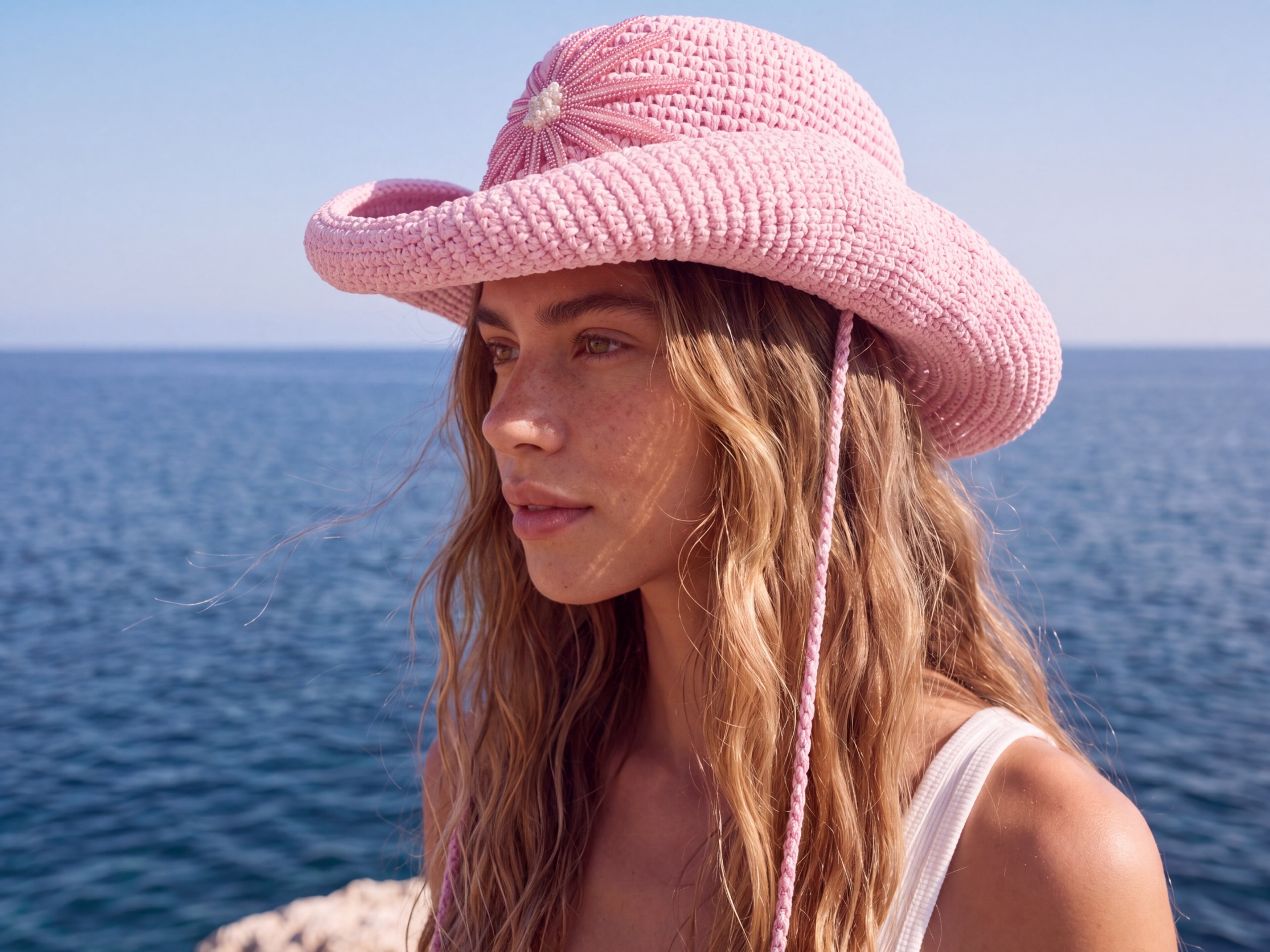 WIA X IKINITA Isabel Hat in Shell Pink