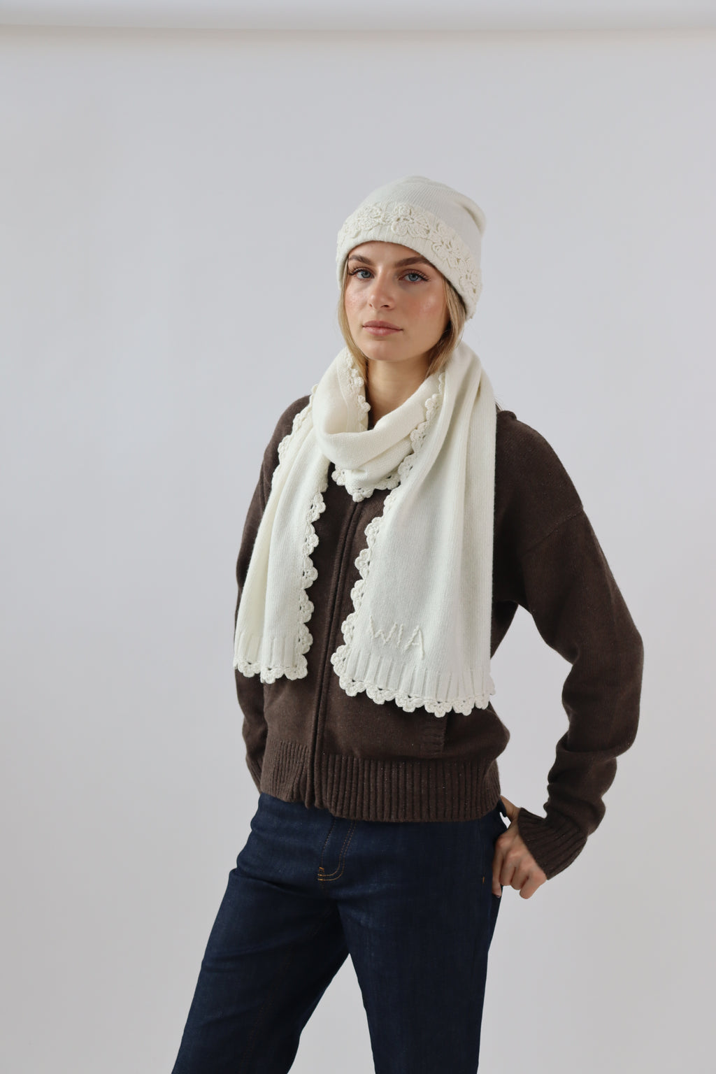 Fleur Scarf In Ecru