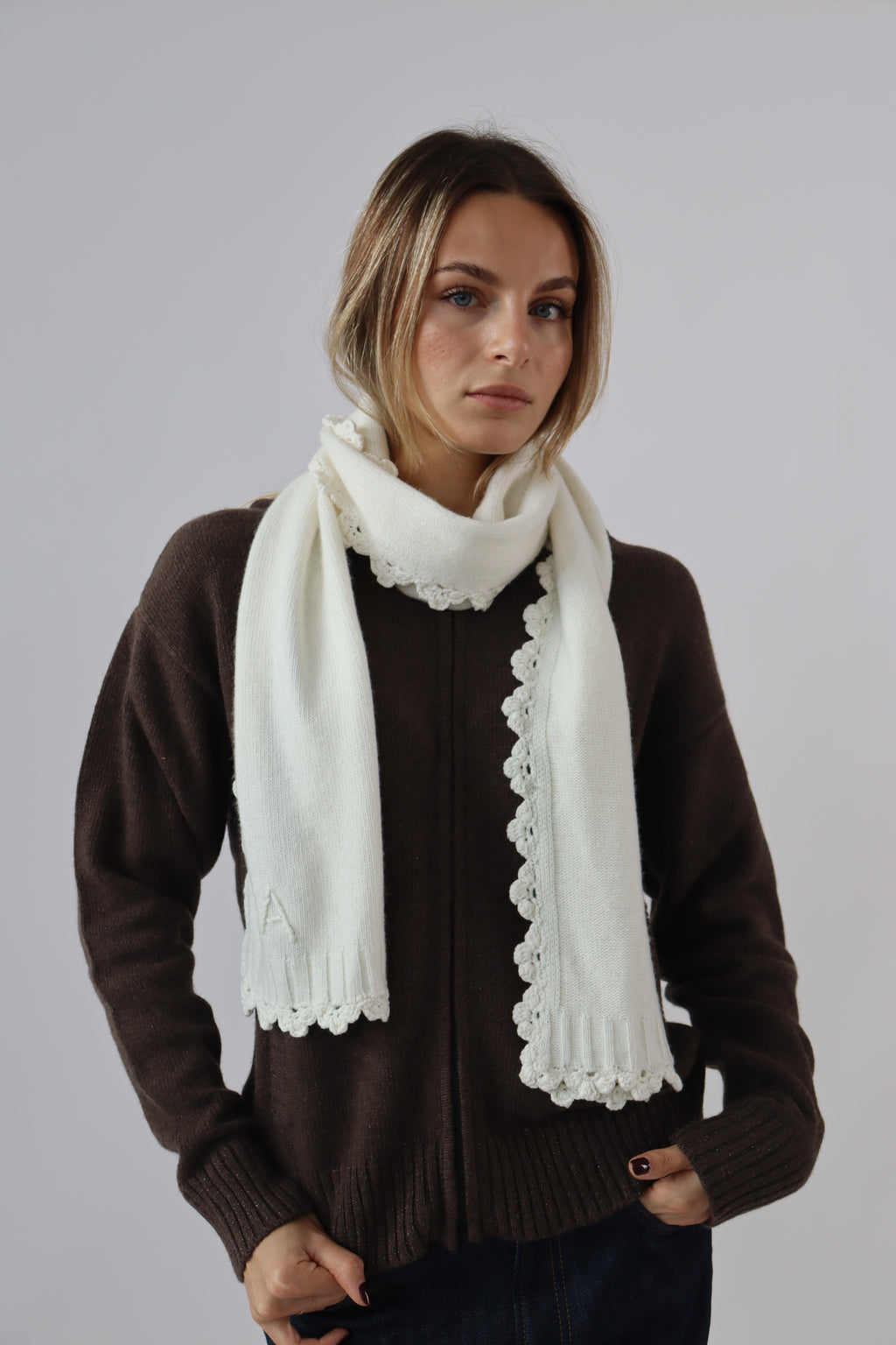 Fleur Scarf In Ecru