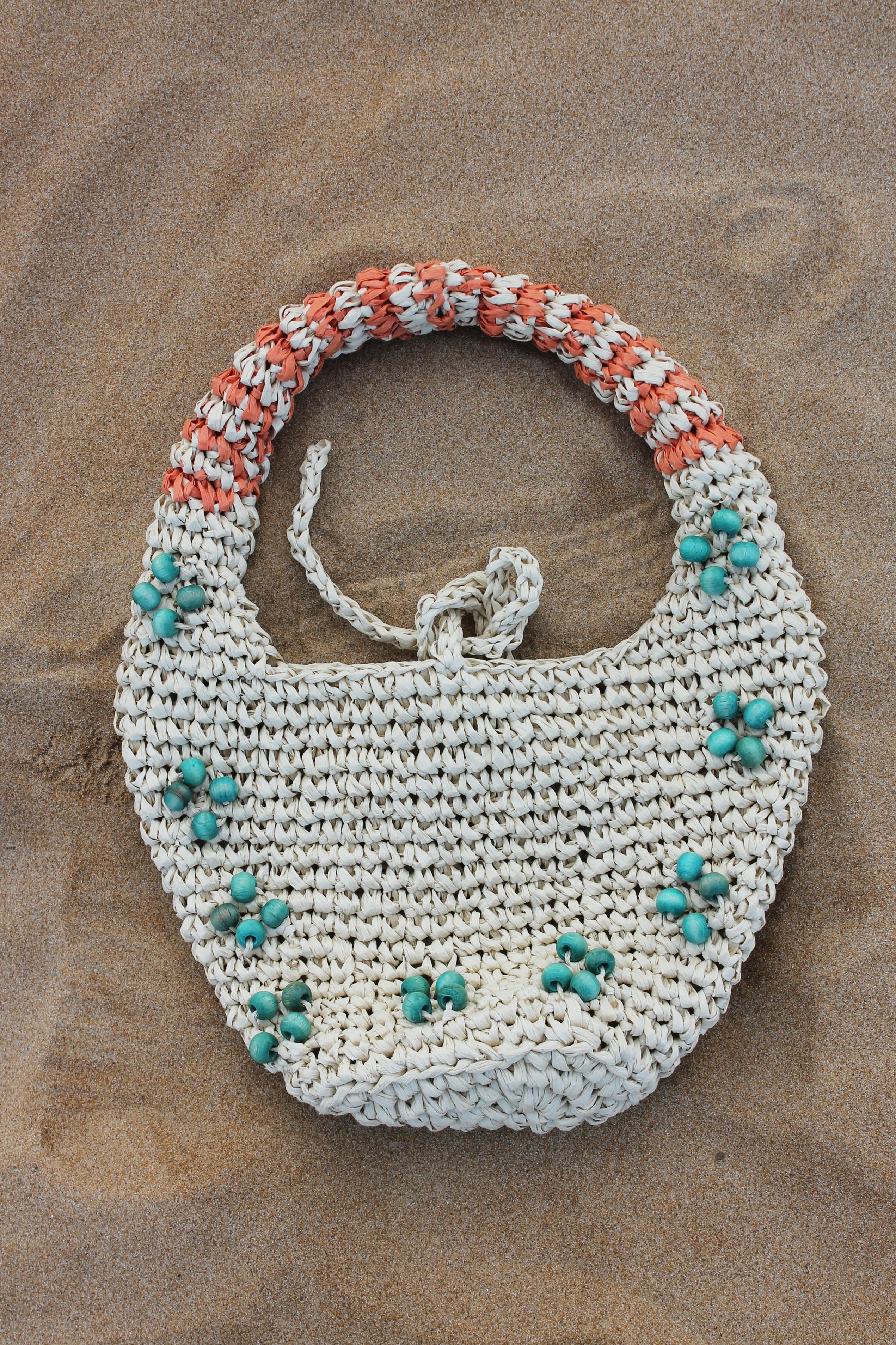Beaded Boho Bag Natural