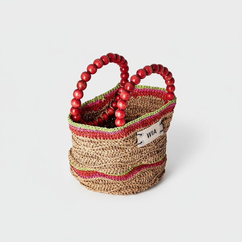 Beaded Bag in Cherry