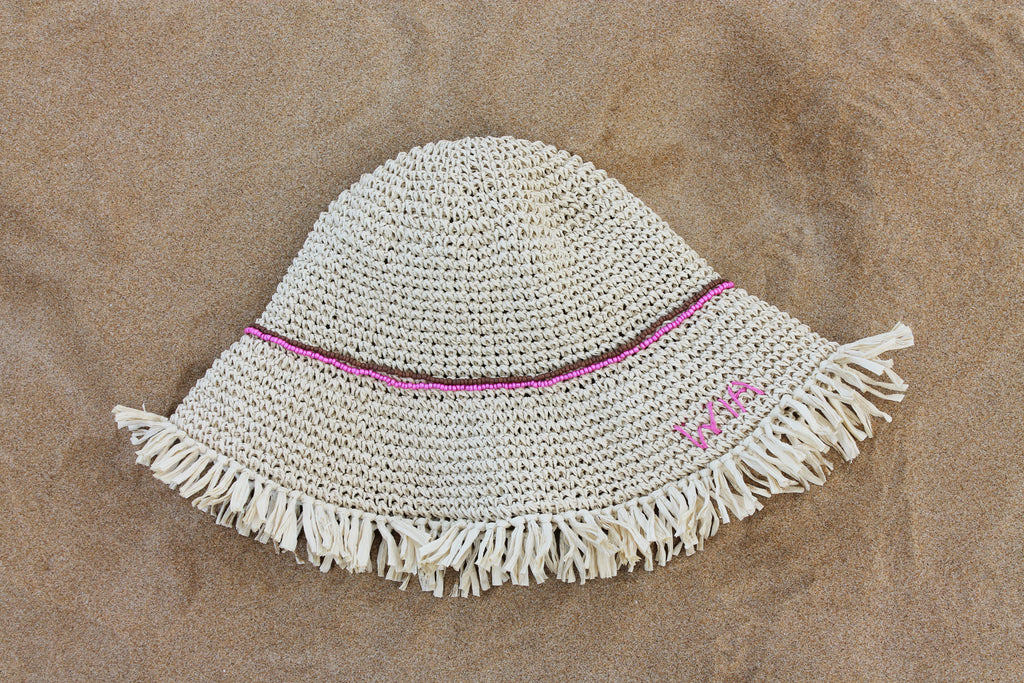 Fringe Bucket Hat Natural